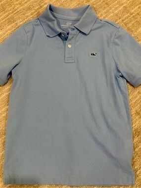 Vineyard Vines Boys Classic Polo in Light Blue (Size 6)